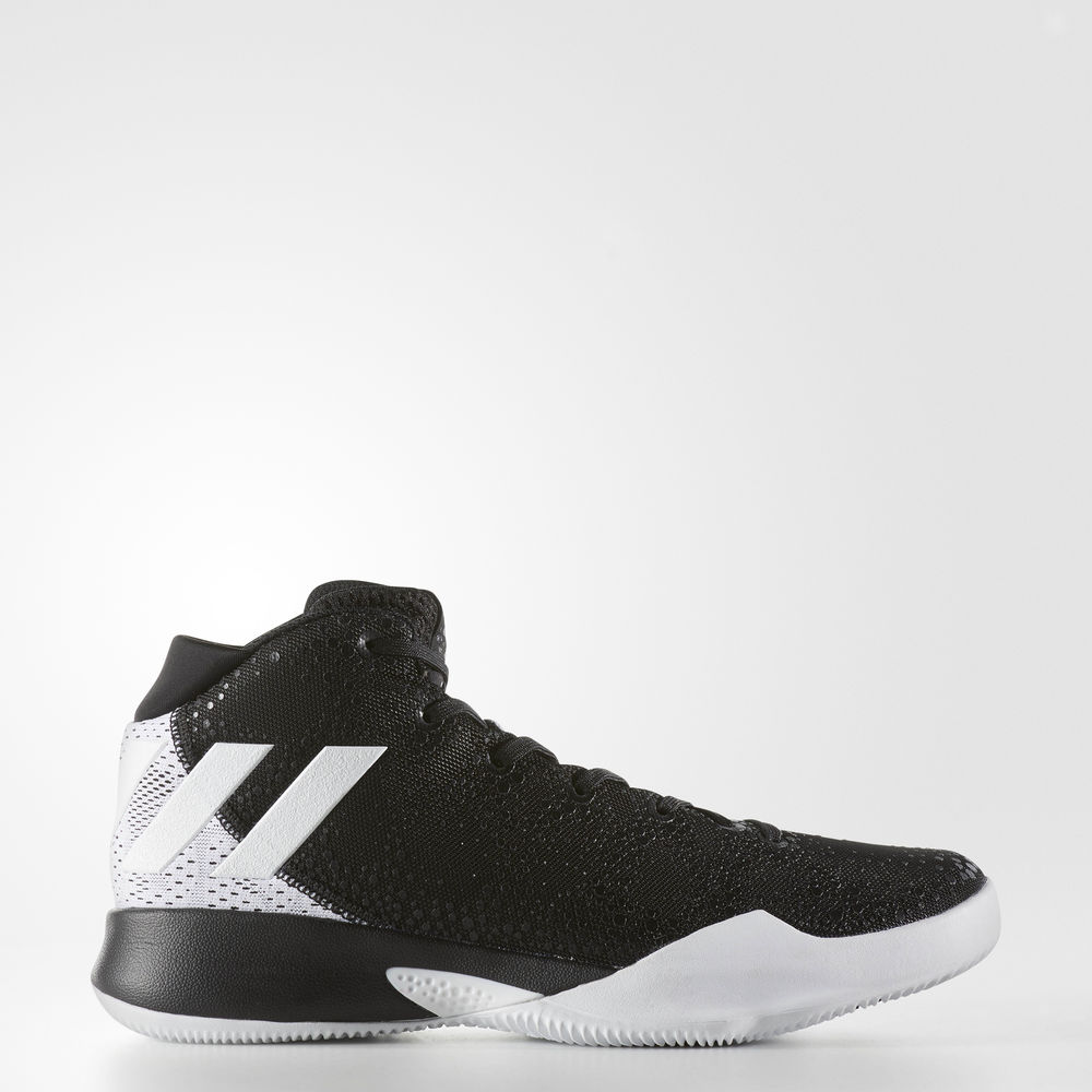 Adidas Crazy Heat - παπουτσια μπασκετ ανδρικα - Μαυρα/Ασπρα,Μέγεθος: EU 36 – 54 2/3 (684TZYIH)